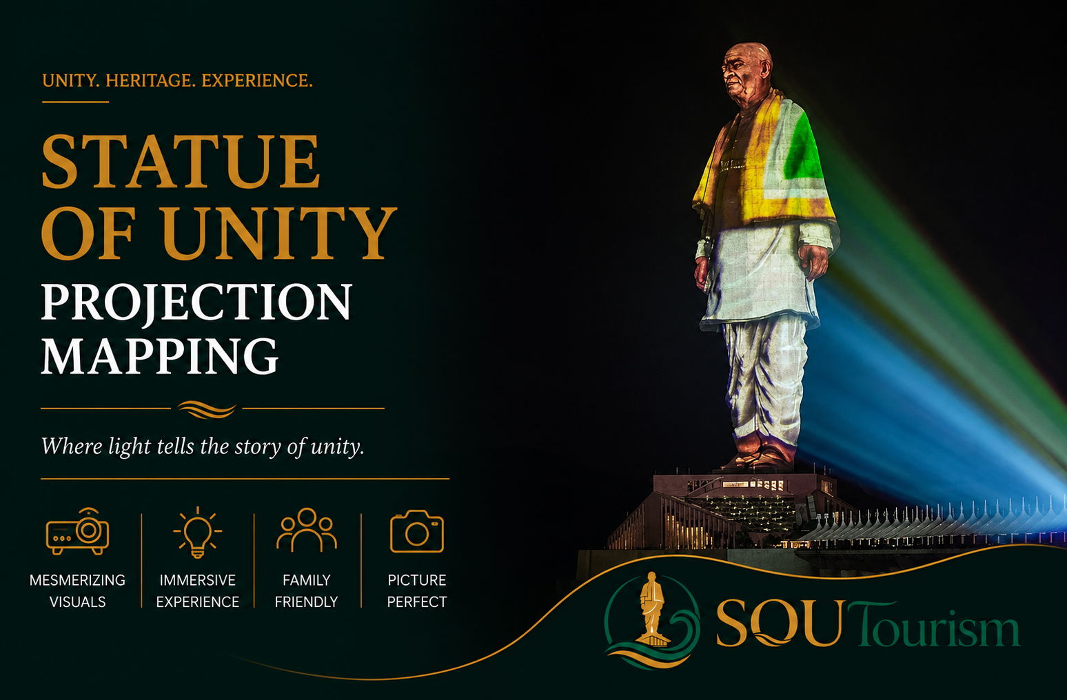 Statue of Unity Projection Mapping