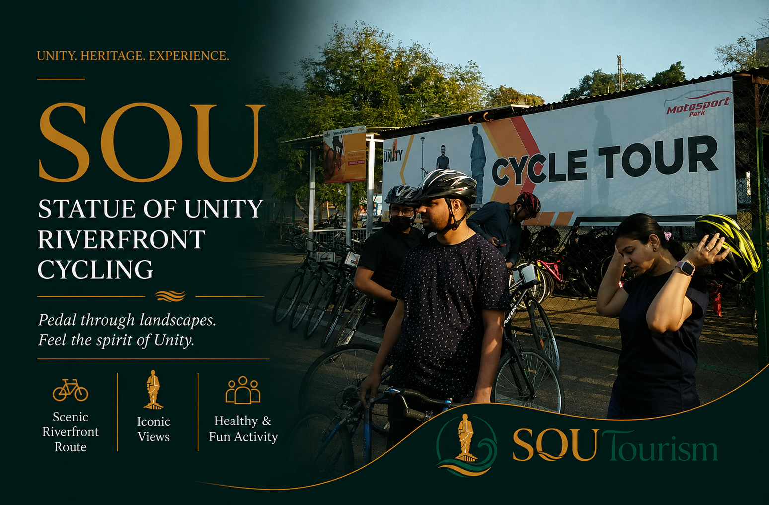 Statue of Unity Riverfront Cycling